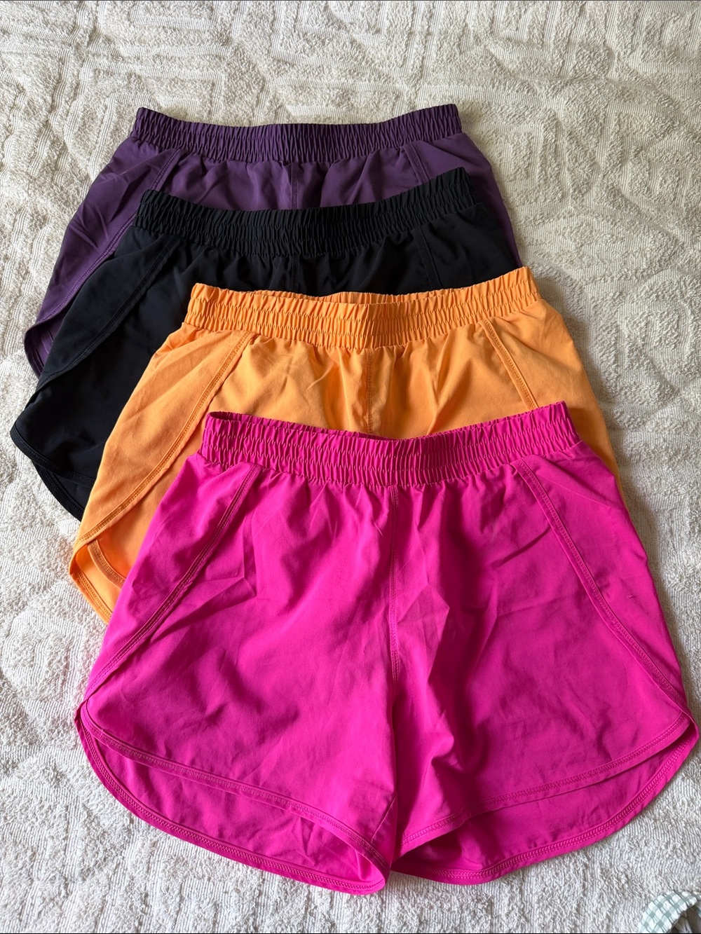 Bright Athletic Shorts Pack - Fuchsia, Orange, Black, Purple